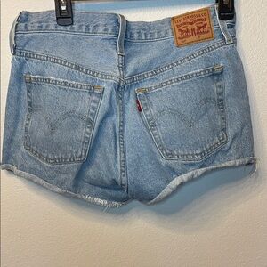 Levi's Blue Jean Shorts with Classic Cut-Off Style